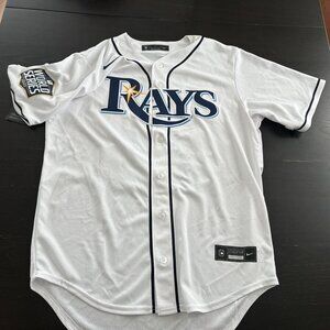 NEW  Mens MLB Randy Arozarena #56 Tampa Bay Rays 2020 World Series Jersey  Med